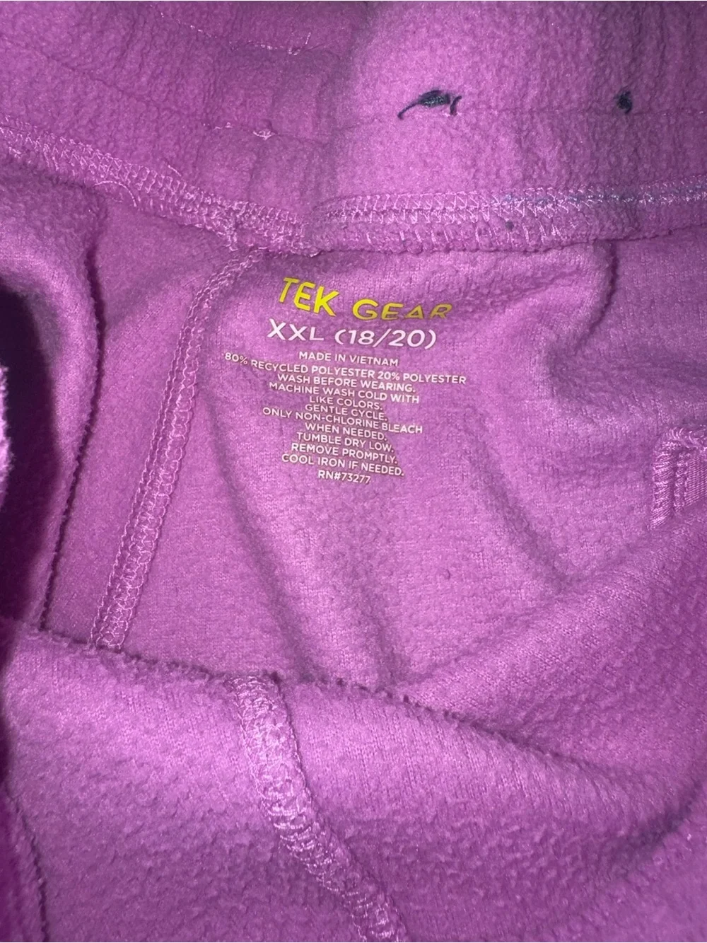 tek gear Pink Fleece Jogger Pants